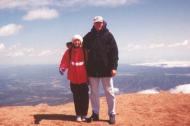 Scott and Lizzie on top of Pike's 				Peak