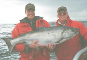 Scott and his Dad, John with the 37 pounder