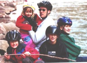 Scott and kids in Glenwood Canyon