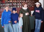 Grandma Pusey giving her grandkids grand tour at the Old Nauvoo Post Office