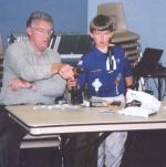 Grandpa Pusey, Rocket Propulsion Consultant for Will's Cub Scout Space Derby 