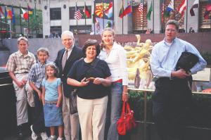 At Rockefeller Center with Hamilton and Fran