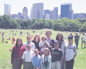 With the Belnap family at the Sheep Meadow in Central Park