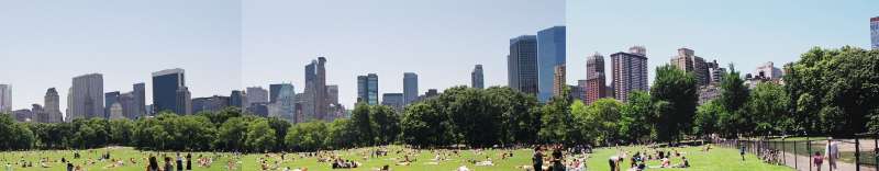 Central Park Panorama of Midtown from Sheep Meadow, Sunday, May 30, 2004 