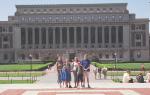 Pusey's on the Columbia Quad with Butler Library in background