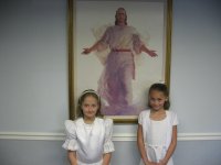 Arianne and her friend Kelly Sloan at their baptism in April 2006