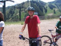 Harrison ready to tackle a mountain bike trail