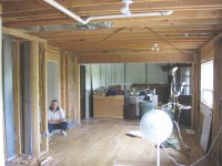 Gutted: view from former main kitchen to former family room