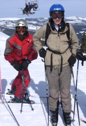 Will and Harrison at the top of the Super Bee at Copper Mountain in March 2006